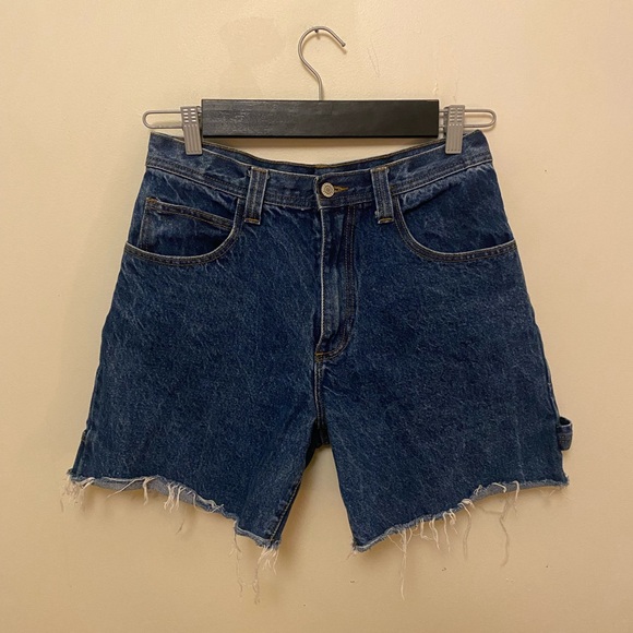 J galt dark wash high waisted skater mid thigh denim short - Picture 2 of 6